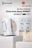 Winbot W1 Pro Window Cleaning Robot, Intelligent Cleaning with Dual Cross Water Spray Technology, Win SLAM 3.0 Path Plan 2