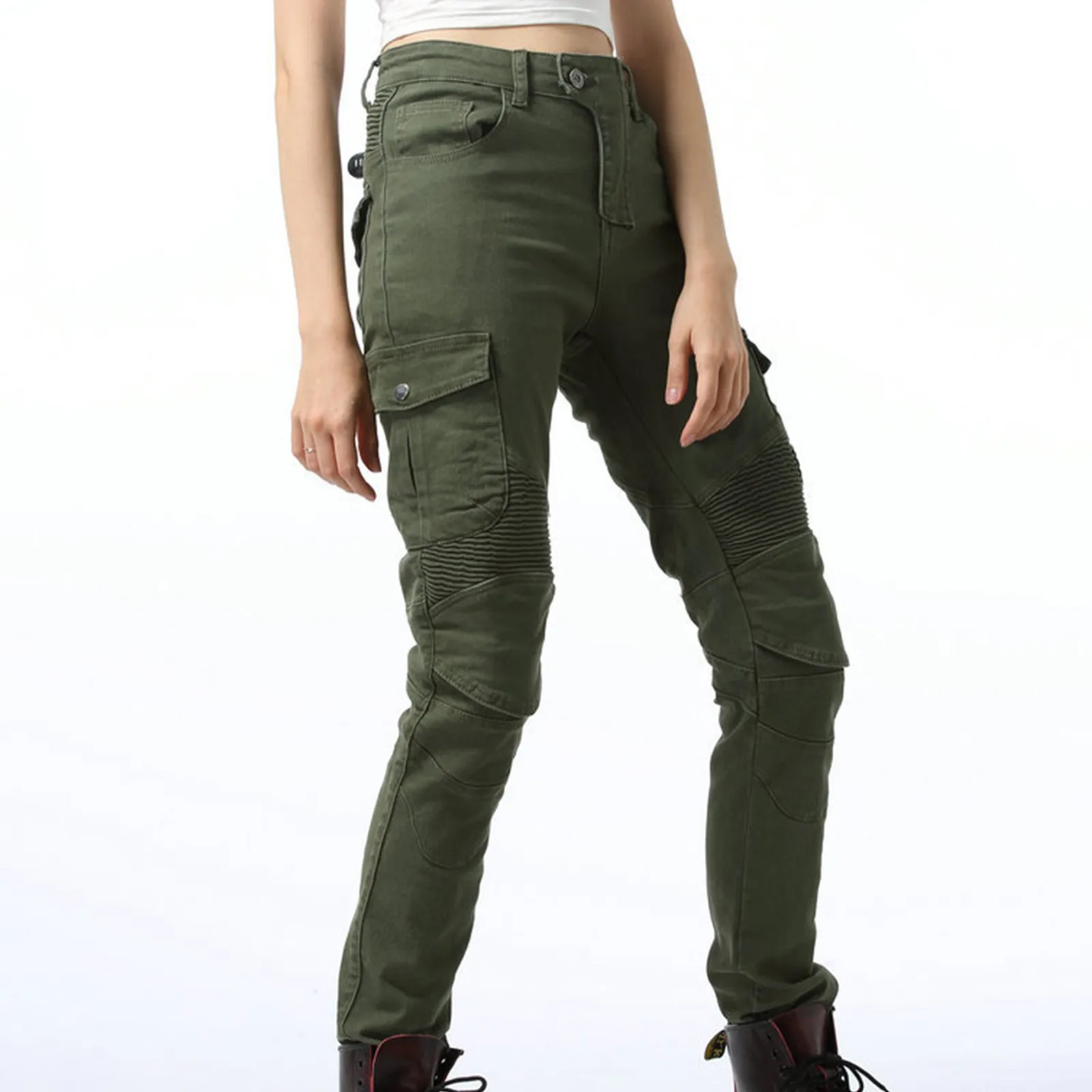 

Fashion Women's Casual High Waisted Solid Color Cycling Pants Pants pantalones de mujer calça feminina брюки женские 여성가을옷