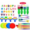 Painting Sponge Brush Set Children Drawing Toys EVA Stamp Art Rubbings Graffiti Roller Tools Early Education DIY Puzzle Toy 2