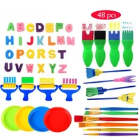 Painting Sponge Brush Set Children Drawing Toys EVA Stamp Art Rubbings Graffiti Roller Tools Early Education DIY Puzzle Toy 2
