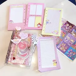 A6 Loose Notebook Refill Spiral Binder Index Inside Page Monthly Weekly Colors Paper Stationery