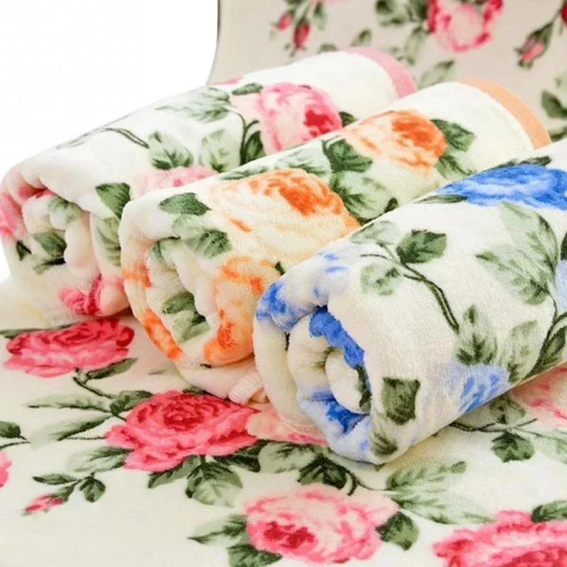 

2023New Soft Peony Flower Printing Towels Quick Dry Bathroom Towels Face Cloth Home Textile Hotel Supplies