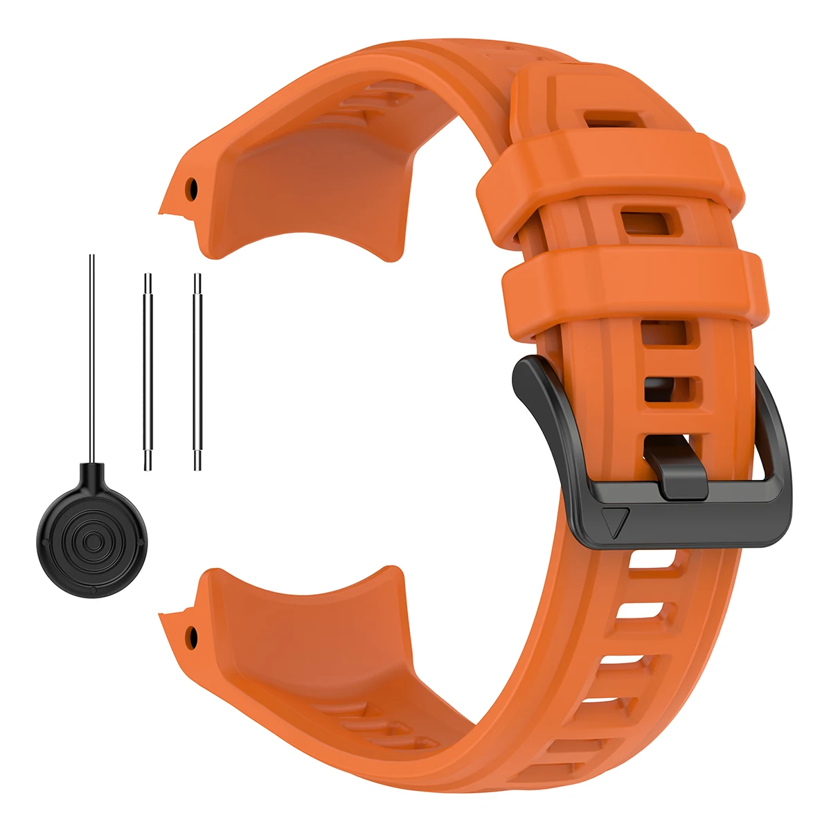Enhanced Silicone Sport Watchband, No-Gap Design, 26mm