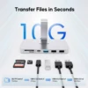 PULWTOP USB C Hub with NVMe SATA SSD Enclosure for iMac 24 inch M1/M3/M4,  iMac Hub with USB A/C 10Gbps, USB A 2.0, SD/TF 5