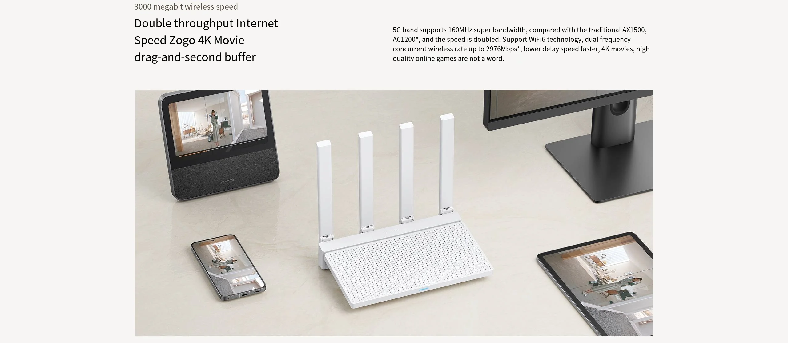 Xiaomi-Roteador WiFi Redmi para Crianças, Tecnologia Mesh,