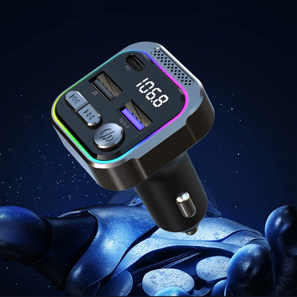 Bluetooth Car Charger FM Transmitter with Dual USB Port