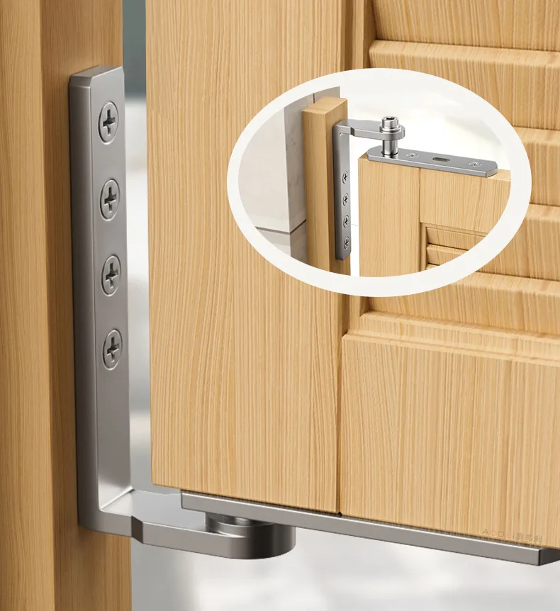 Description Picture 3 of itemStainless Steel Hinge Double Door Automatic Rebound Hinge Free Two-Way Door Up And Down Rotating Axis
