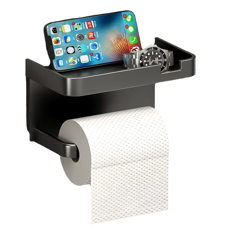 Non Perforated Toilet Paper Box Tissue Storage Rack Draw Wall Mounted