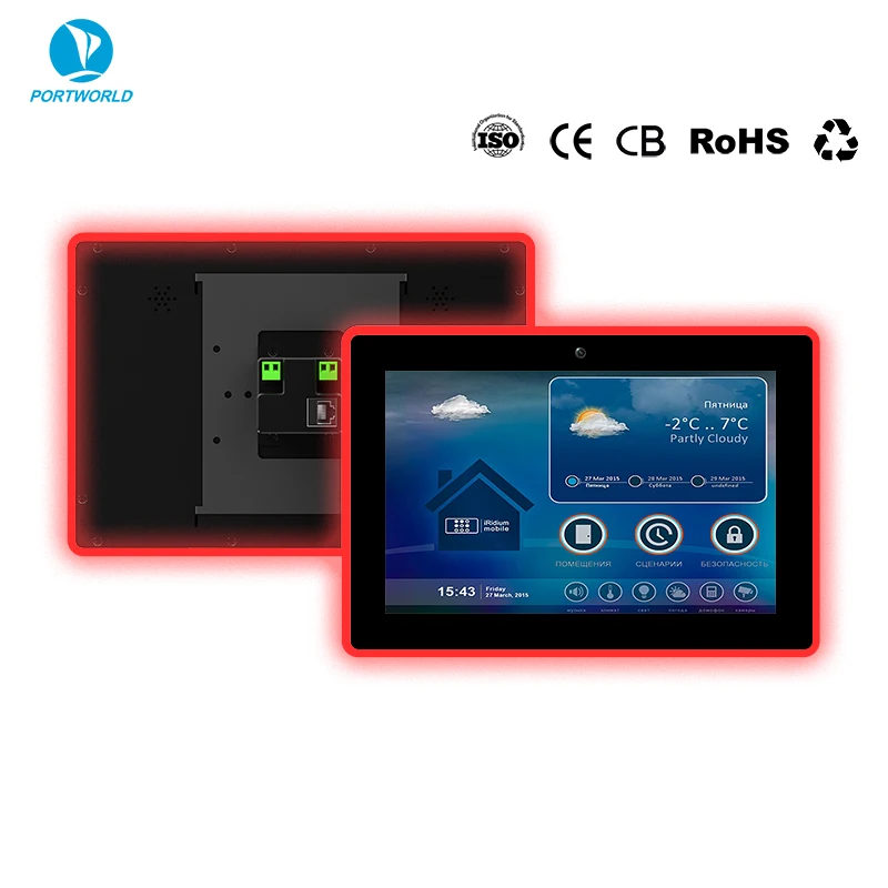 2026 선월드 YC-LE101T 초슬림 디자인 10인치 LED 조명 내장 컨트롤 패널 WiFi POE 태블릿 회의 디스플레이 투야 대시보드