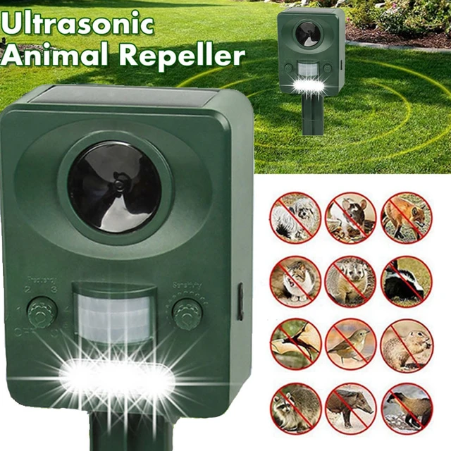 Generic Répulsif Solaire Ultrasonique pour Animaux, Capteur PIR, Extérieur,  Jardin , Souris, Oiseau, Chat, Chien, Chauve-Souris à prix pas cher