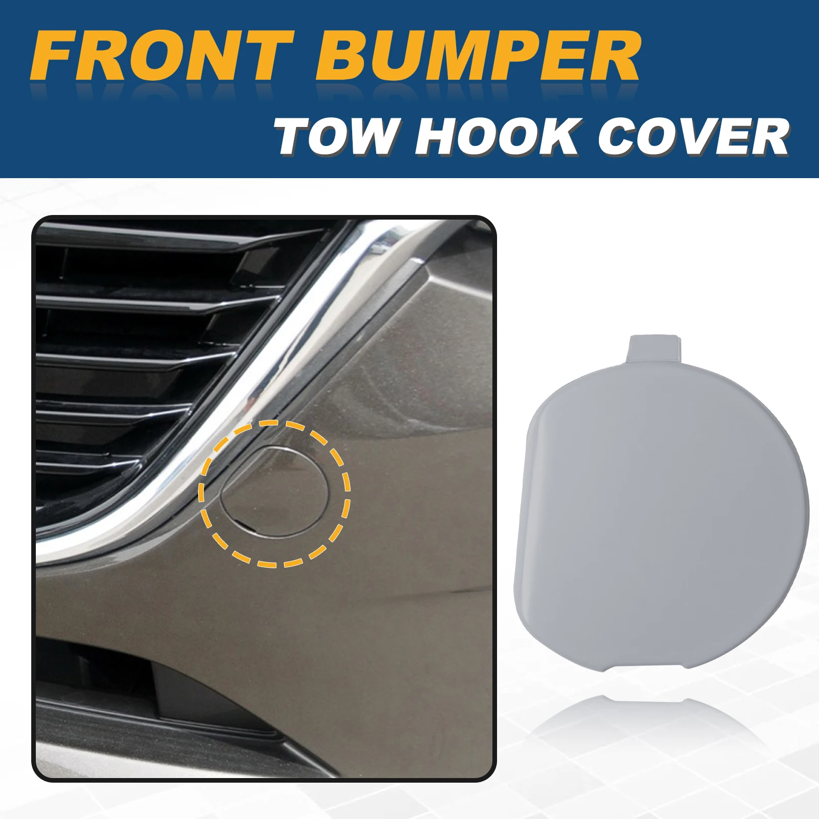 Front Bumper Tow Hook Cap Towing Eye Cover Mazda 3 Axela 2014-Left BHN1-50-A11-BB BHN150A11BB