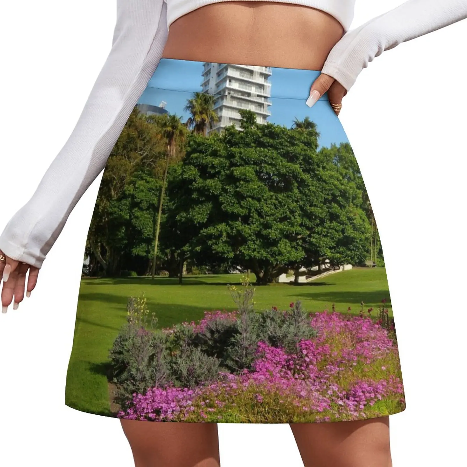 Auckland Mini Skirt Woman skirt Summer women's clothing summer dresses for women 2023 mini dresses ditsy floral ruffled v neck spaghetti strap mini dress beige in white size l m xl