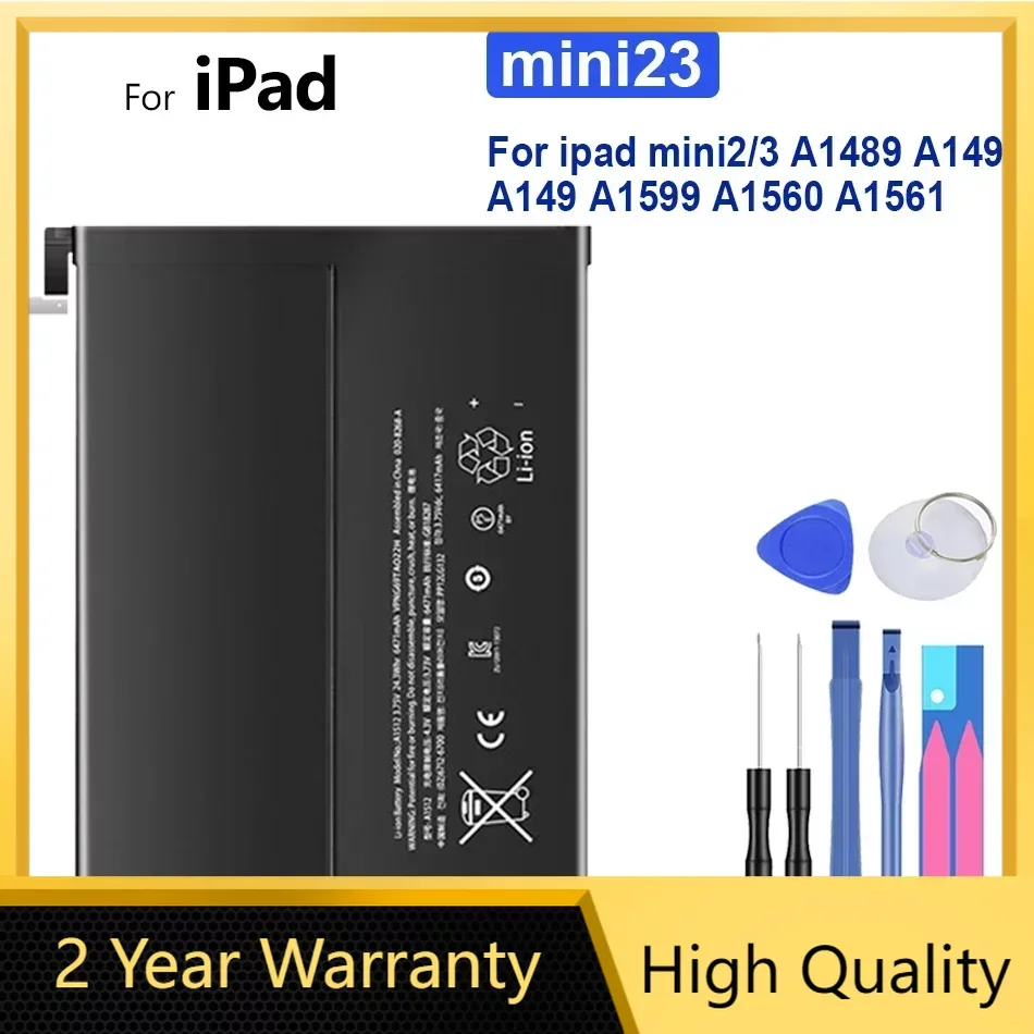 Аккумулятор для планшета 6471 мАч для Apple iPad mini2/3 A1489 A1490 A149 A1599 A1560 A1561 mini2 mini3 mini 2/3