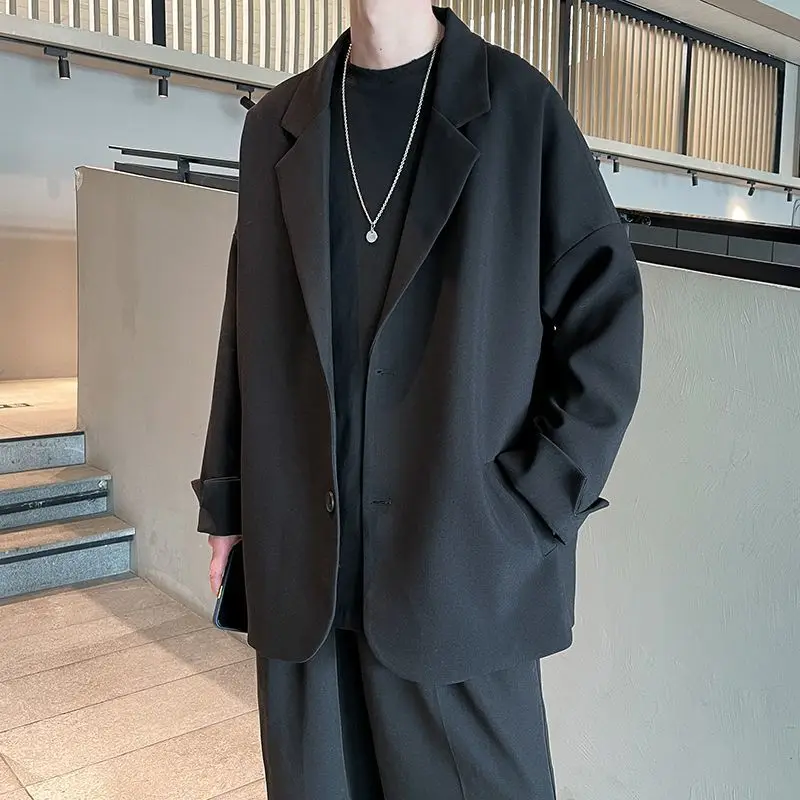 Blazers Men Smart Casual Handsome Simple Loose All-match Business Ulzzang Classic Spring Autumn Daily Streetwear Fashion Hombre