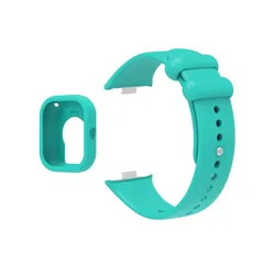 Premium Silicone Watchband and Case Frame Accessory (Mint green)