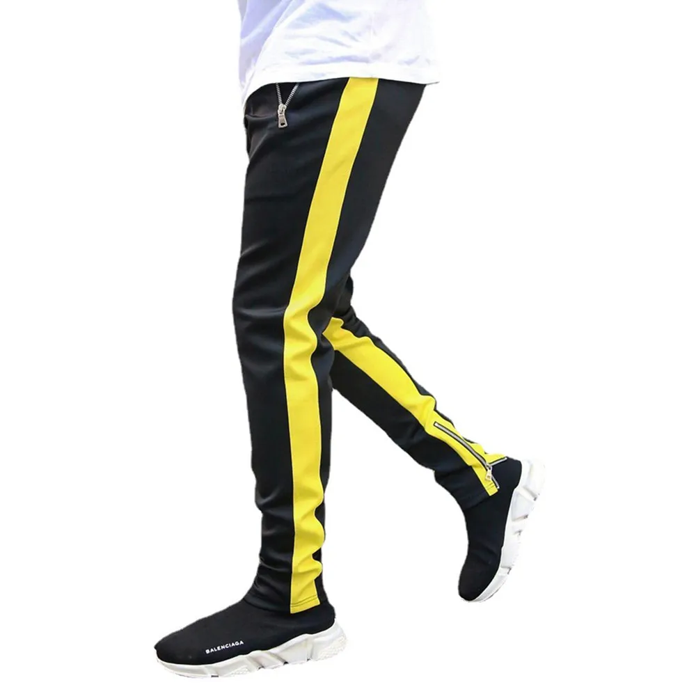 Spring And Autumn European And American Men's Sports Casual Pants Low Leg Zipper Opening Large Pants men trousers