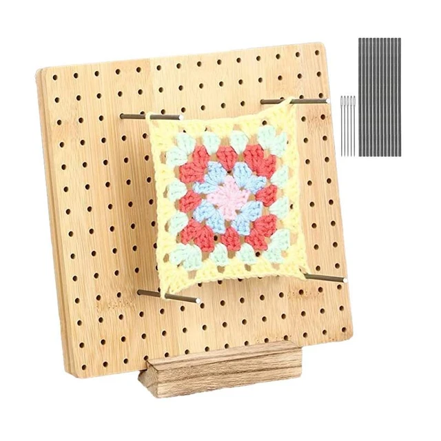 Wooden Blocking Board Granny Square Crochet Board Crafting Small