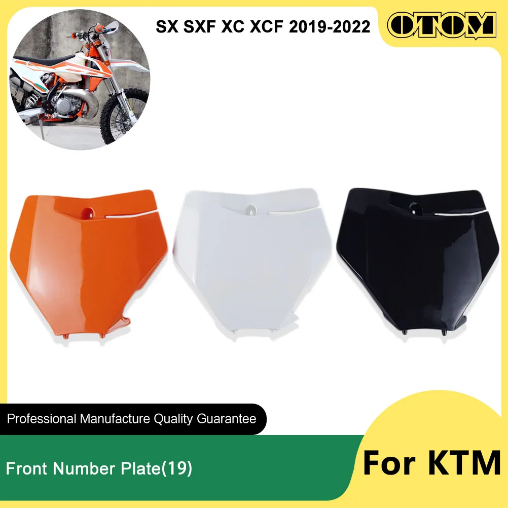 OTOM 2019-2023 오토바이 전면 번호판 플라스틱 가드 커버 등록증 홀더 KTM SX SXF XC XCF 125 250 액세서리