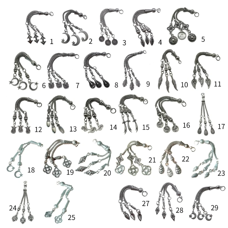 Handgefertigte Halskettenverbinder, Antik-Silber, Metallquasten, Bürsten, Anhänger, Zubehör, vielseitiges Zubehör für die Schmuckherstellung