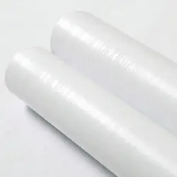 Matte White Self - Adhesive Decorative Vinyl - 60cm x 2m (White grain)