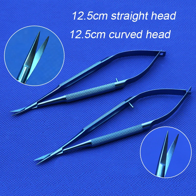 Surgical Instruments Ophthalmic Tool Cornea Scissors Titanium Tlloy Ophthalmic Microsurgical Dental Instruments Needle Holders + 11.5cm Scissors + Tweezers