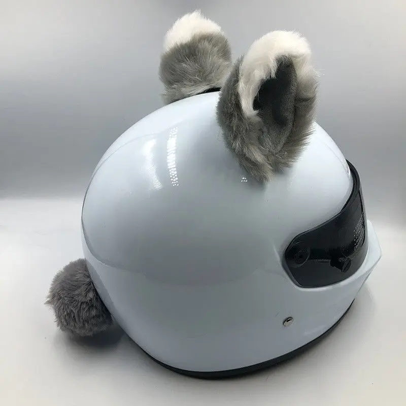Orecchie Di Gatto Per Casco - Decorazione Carina Per Caschi Moto E Bici, Peluche Con Velcro, Multicolore - Foto 13