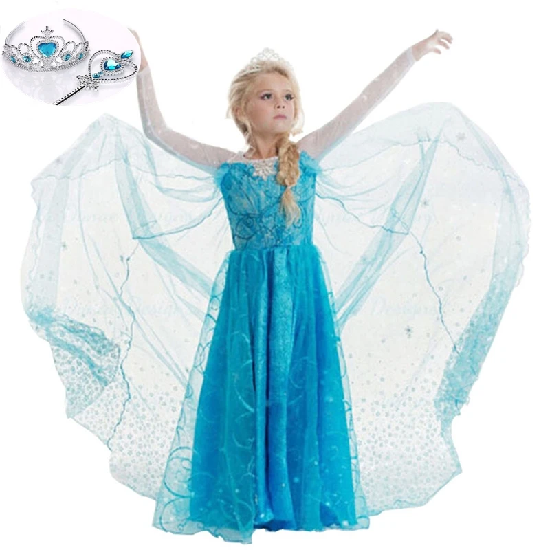 Children Halloween Costume Kids Girls Dress Printed Party Gown Prom Cosplay Costume Princess Christmas Dress