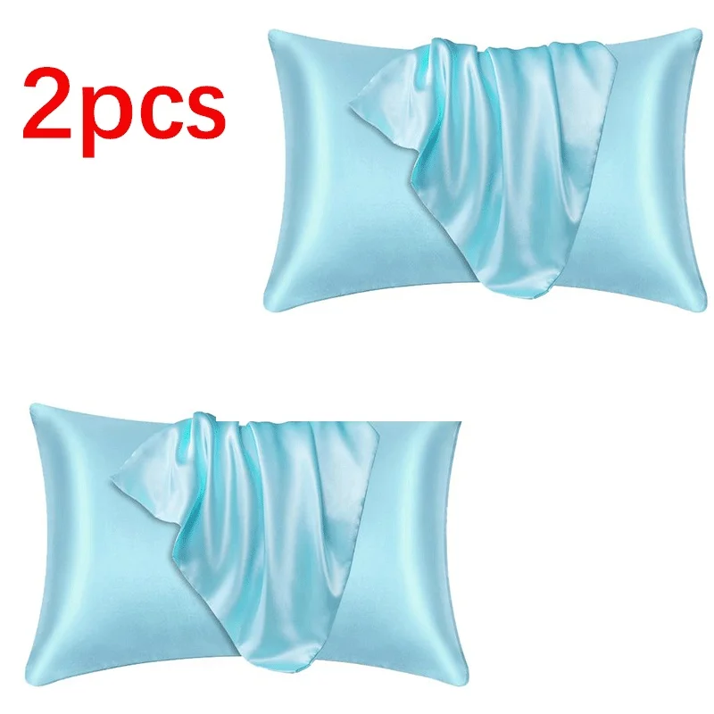 Luxurious Silk Satin Pillowcase - Hair & Skin Beauty Collection, Set of 1 or 2 Pillow Covers