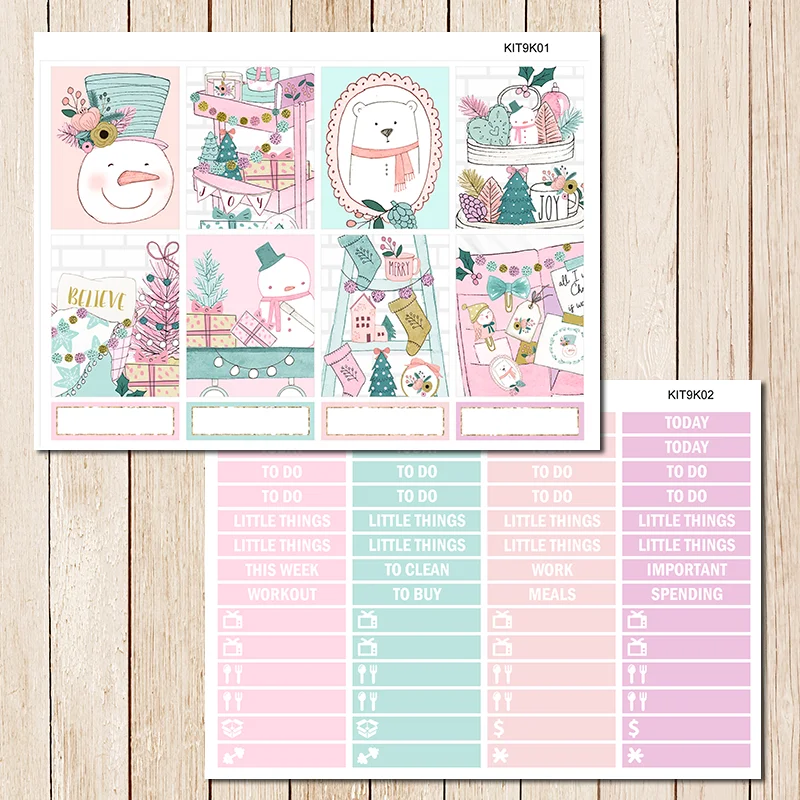 

Cute Snowman Sticker Set Notebook Stationery Stickers Decorative Sticker DIY Diary Scrapbooking album Stickers School Supplies