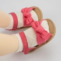 Summer Baby Girl Sandals Cute Bowknot Baby Girls Shoes Toddler Infant Flat Soft-Sole Summer Sandals Non-slip Shoes Crib 6