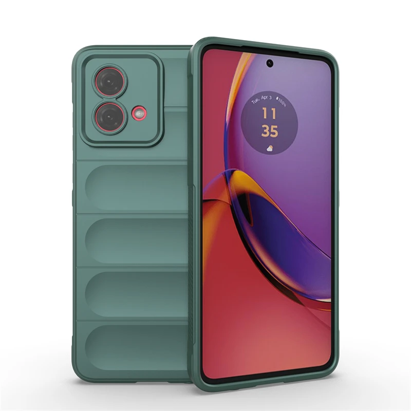 KJYFOANI Cover per Motorola Moto G84 (6.50), Nero Silicone Case