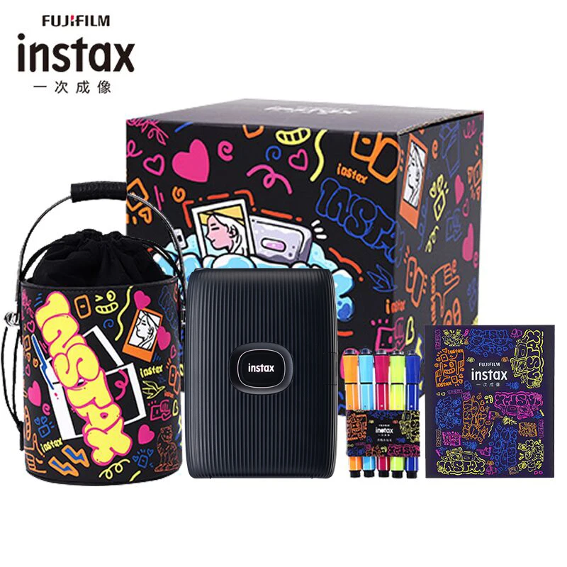 Nuova Fujifilm Origin Instax Mini Link2 Stampante Instant Smartphone Stampante Bianca/Rosa/Blu Con Fuji Instax Mini Film