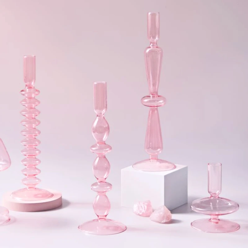 Floriddle European Glass Candle Holder Candlestick Home Wedding Decoration Nordic Decor