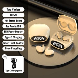 Sleep Wireless Earbuds - TWS Bluetooth 5.2, Hidden Design, IPX7 Waterproof, Noise Cancelling Sports Headphones (Khaki)