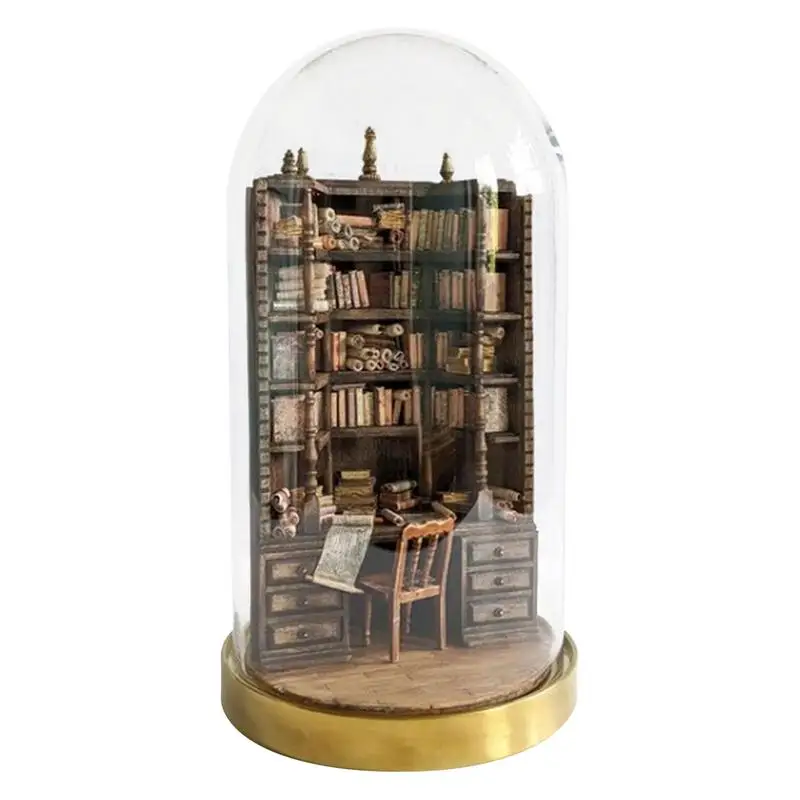 

The Bay Library Miniature Bookcase Bookshelf Insert Decor Eternal Bookstore Book Nook Library Bookshelf Insert DIY Bookends Book