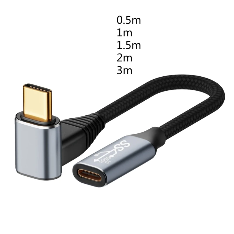 

Кабель USB C-USB 100 Вт, шнур USB Type C-Type для быстрой зарядки, прямоугольный, не оплетенный, 4K/60 Гц, кабель USB 3,1 Gen2
