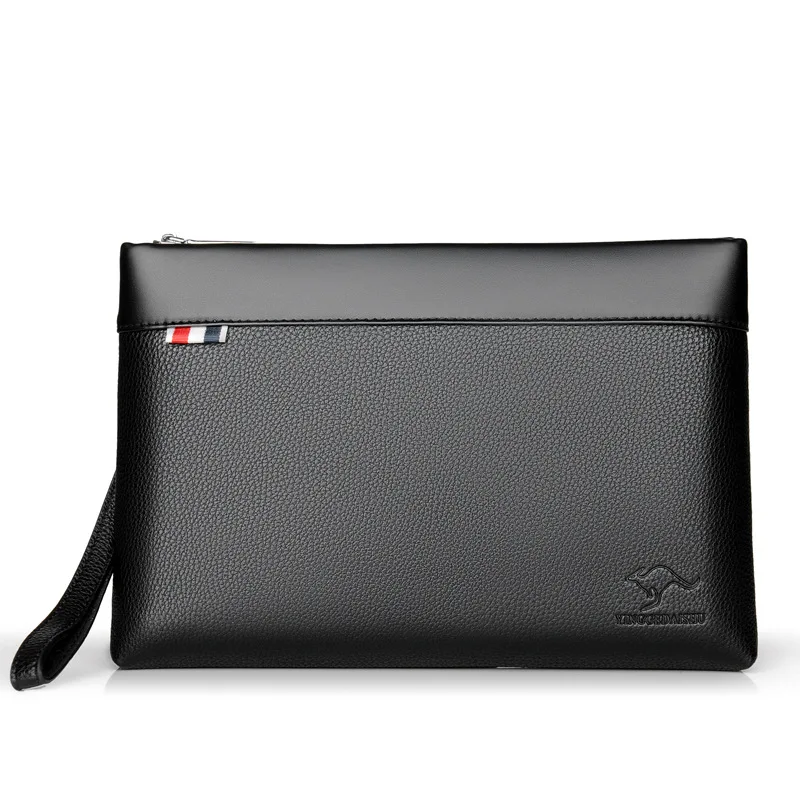 Bag For Men High Quality Printed Leather Men's Business Envelope Handbag  Wallet Card Bag Designer Luxury Bag Sacoche Homme - AliExpress