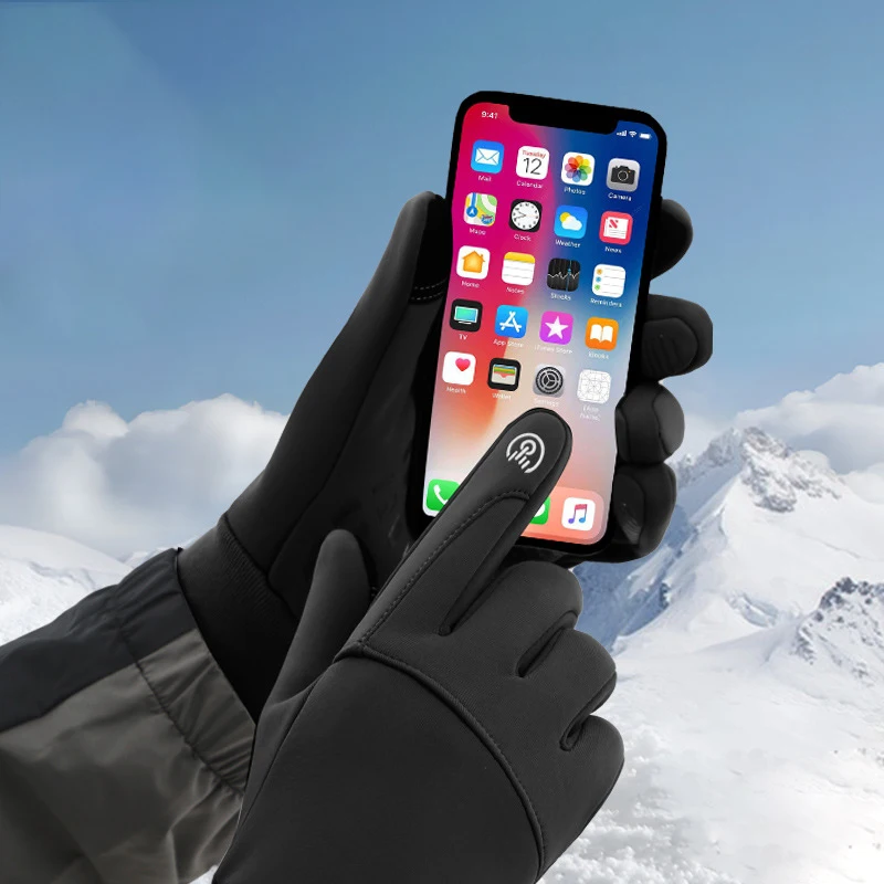 Winter Waterproof Warm Gloves Outdoor Sports Windproof Touch Screen Gloves for Men Women Hiking Cycling Fishing Ski Gloves