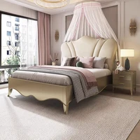 Lits rembourrés uniques, armoires fantaisie, chambre d'enfant, salon, King français, accessoires de maison pour dortoir 2