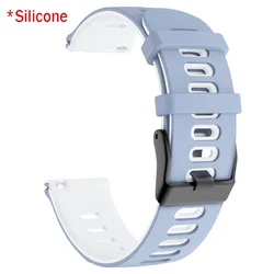 Premium 22mm Silicone Sports Watch Strap - Durable and Comfortable Wristband Bracelet - 1pcs 22mm Watchband (Blue White)