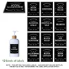 12PCS Bathroom Labels Sticker Waterproof Labels Hand Soap Storage Jar Label Sticker Shampoo Conditioner Lotion Bottle Labels Set 2