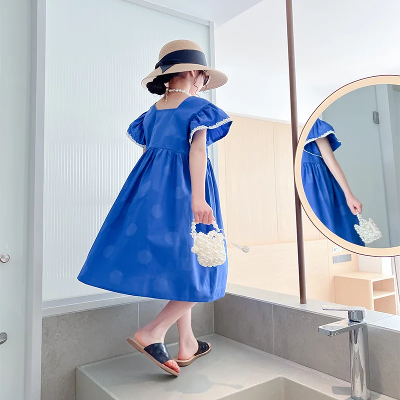 

Blue Dresses For Girls 10 to 12 years Elegant Big Girl Teens Summer Stylish Clothes
