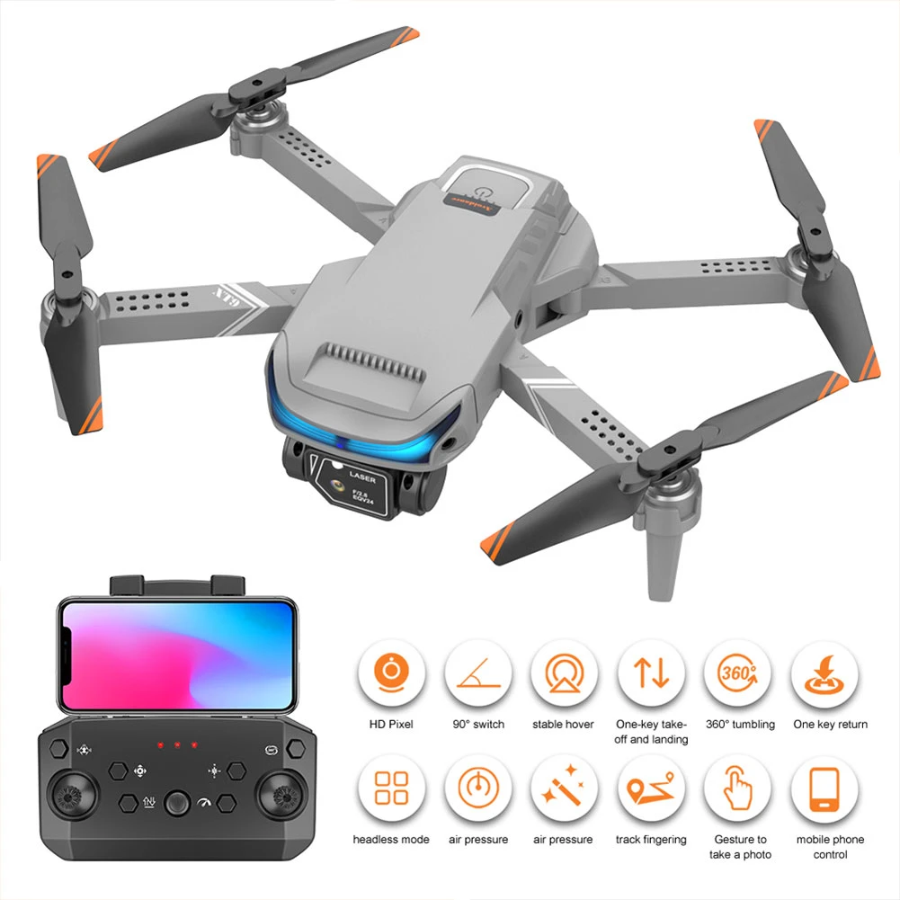 dji phantom 3 advanced remote XT9 4K Dual Camera Drone 4 Channels Obstacle Avoidance Wifi FPV Optical Flow Positioning Foldable Quadcopter Drone for Kids Gift hx750 drone control