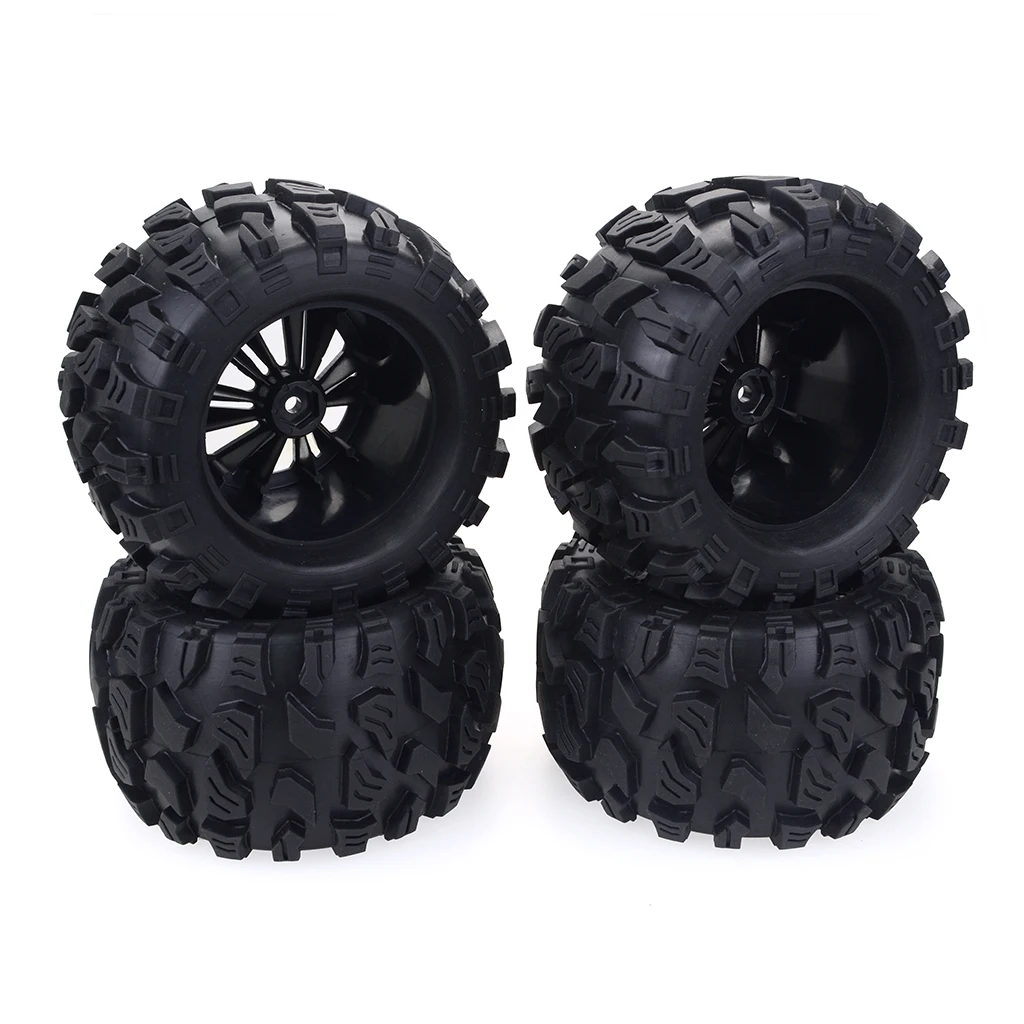

4PCS/Set Wheel Rim And Rubber Tires Traxxas Slash VKAR For 1:10 Monster Bigfoot Truck