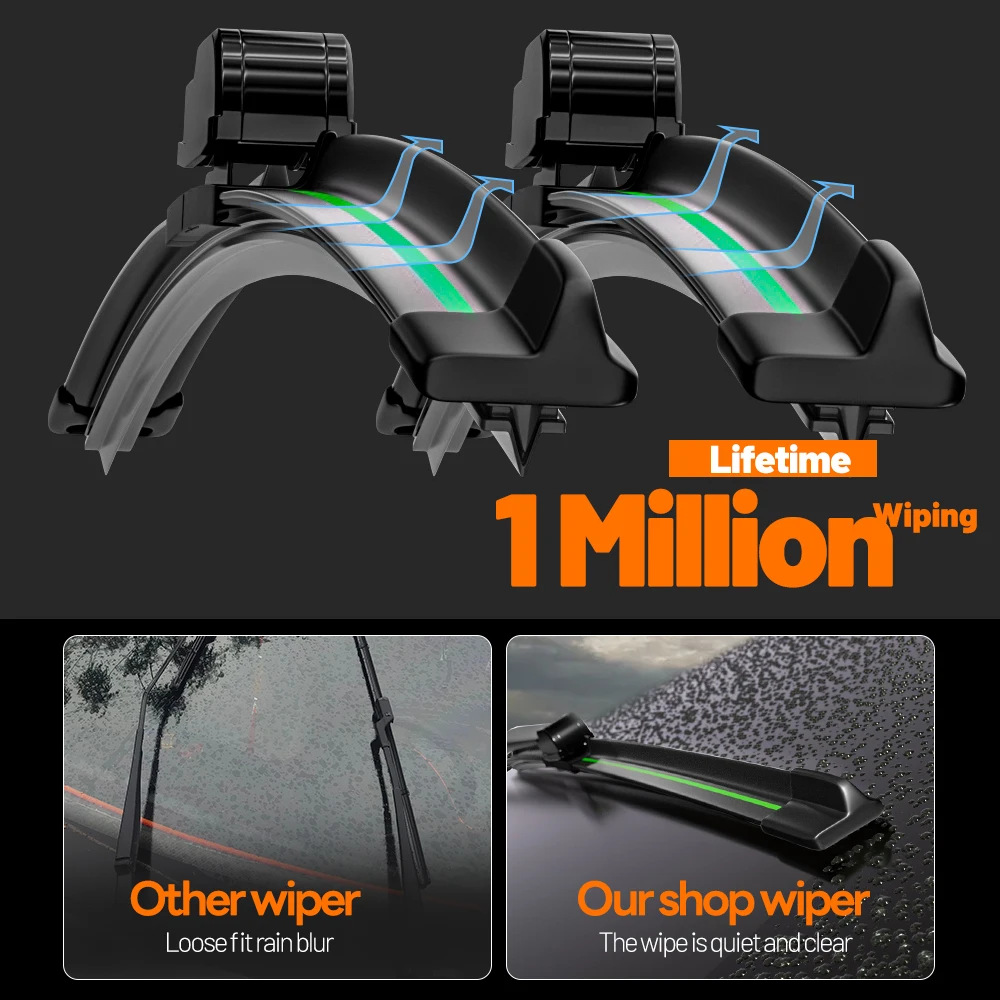 Enhanced Front Windshield Wiper Blades - Pack of 2