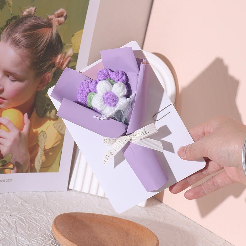 3D Pop-Up Flowers Greeting Cards Attificial Bouquets Puff Flowers Wedding Birthday Party Postcard Invitations Cards Gifts Decor