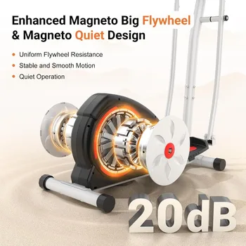 Elliptical Exercise Machine, Ultra-Silent Magnetic Elliptical Training Machines for Home Gym, 8 Resistance Levels Control 2