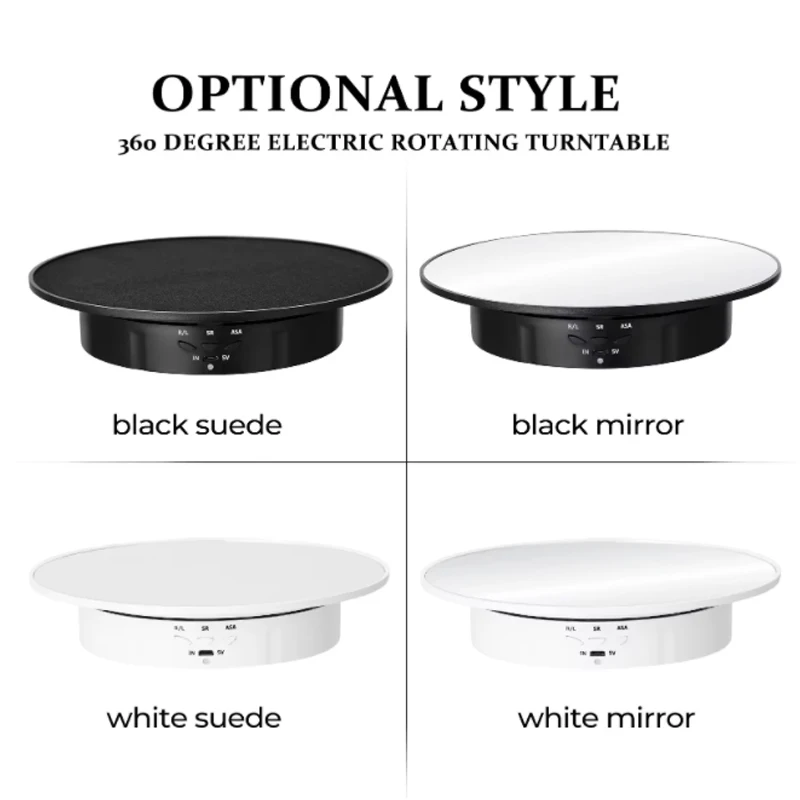 200 mm for video shooting show turntable 3 rotating speed photography show 360 electric rotary products Christmas gifts rotating turntable plate