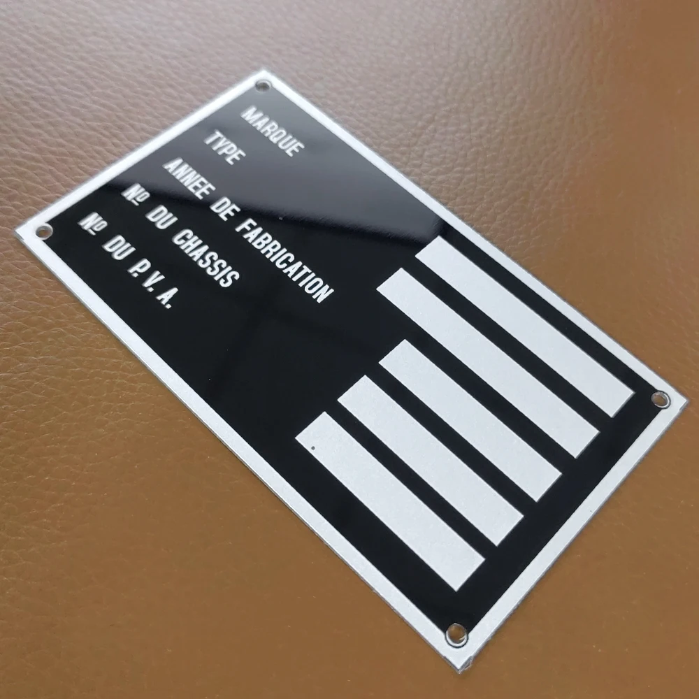 Aluminum Blank Vin Serial ID Marque Type Chassis Tag Plate Car Truck Equipment Trailer RV Parts Camper Accessories