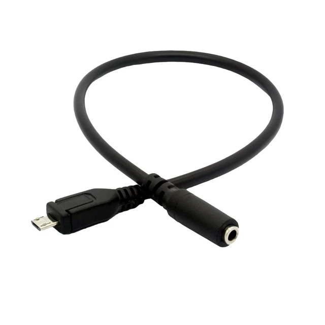 Câble adaptateur micro USB 3.5mm femelle vers 5 broches, jack mâle vers  0.3mm femelle